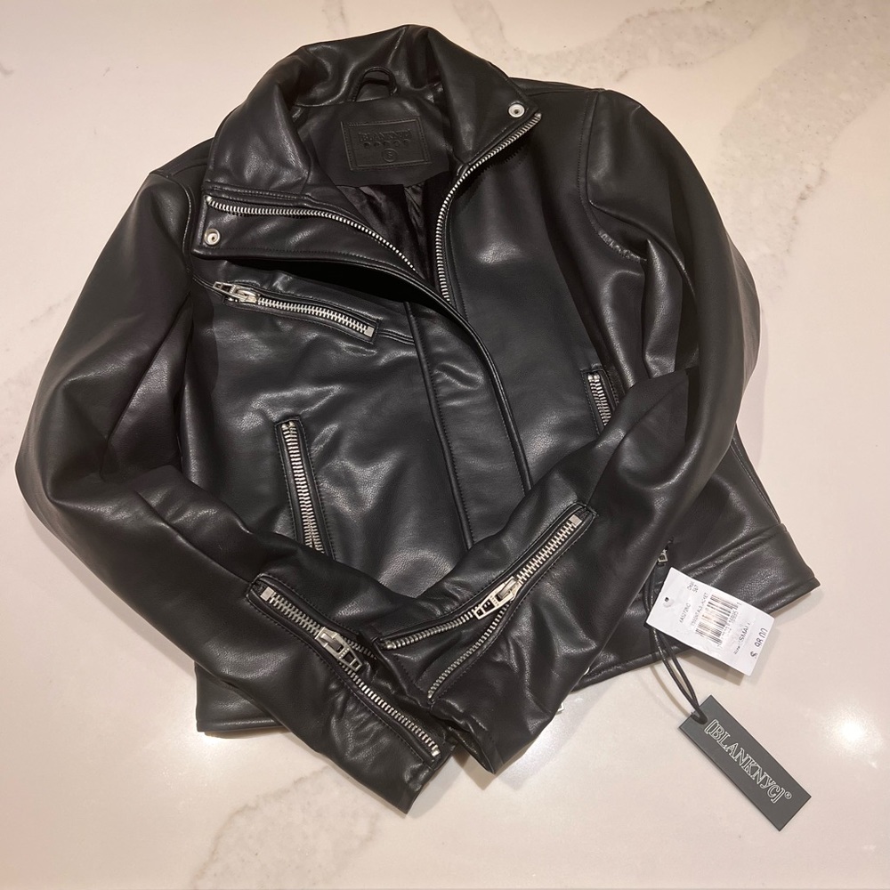 BLANK NYC Essentials Faux Leather Moto Jacket